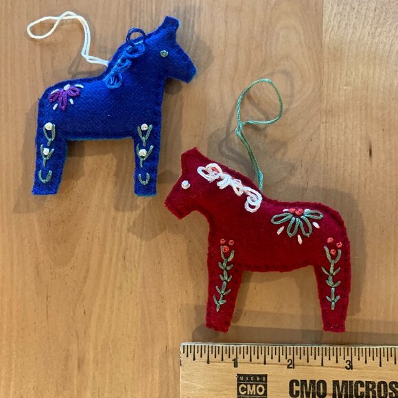 DALA HORSE Hand Embroidered Ornaments. NEW (Lot 8) - Picture 4 of 4